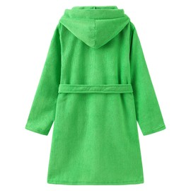 Fraprasty Boys Girls Cotton Robe Lightweight Toddler Hooded Soft Unisex Bathrobe for Kids Mint Green 13-14 Years