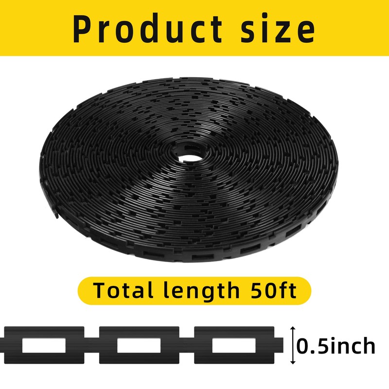 codree 50 FT Plastic Chain Lock Tree Tie-1/2 Inch Wide