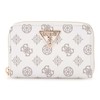 GUESS Laurel Zip Around Wallet M White Logo, White logo.,