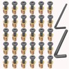 30 Sets 1/4-20 x 3/4" Furniture Screw Nut Threaded Inserts