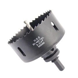 3.74inch Hole Saw, LAIWEI 95mm Hole Cutter with A2 Heavy Duty Mandrel, 4341 Drill Bit,Cutting Depth 38mm,for Drilling Holes in Wood, Aluminium Profiles, PVC and Metal Round Pipe(3-3/4")