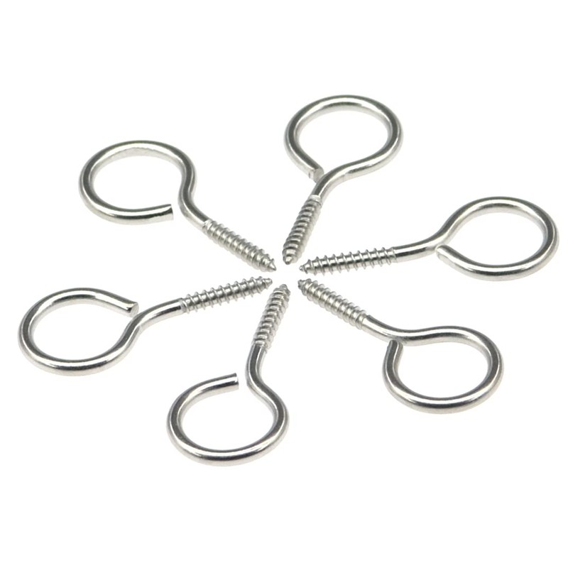 20 PCS 304 Stainless Steel Screw in Eyes, Eye Bolts,