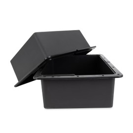 Camco Side-by-Side Double Battery Box | Features Vented Design to Expel Hazardous Gases & Holds (2) Group 24 Batteries | RV Accessories Include Battery Box, Hose, Louvered Vent Grill & More (55385)