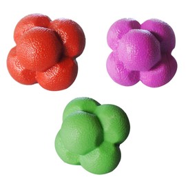 Gatuida 3pcs Hexagonal Reaction Ball Agile Training Ball for Reflex and Coordination Improvement for Agility Training and Reaction Drills Random Color