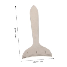 Baluue Eye Socket Measuring Tool Ruler Eyeliner Pen Measuring Tape Eye Pencil Pencil Eyebrow Guide Wing Eyeliner Stamp Tool Tailors Tape Measure Silver Stainless Steel