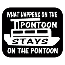 What happens Pontoon Boat TP 845 vinyl 6" Decal Sticker