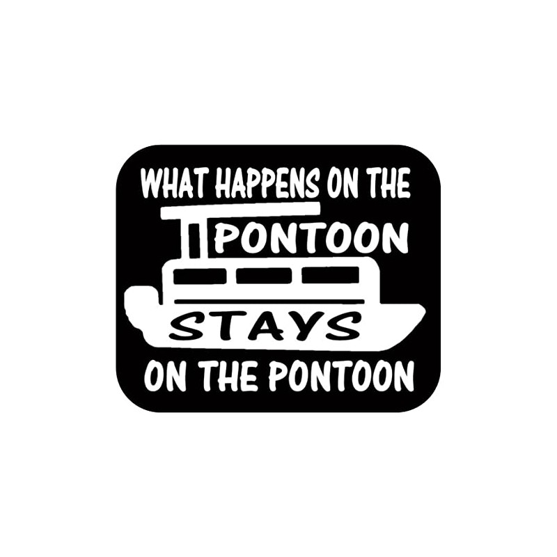 What happens Pontoon Boat TP 845 vinyl 6" Decal Sticker