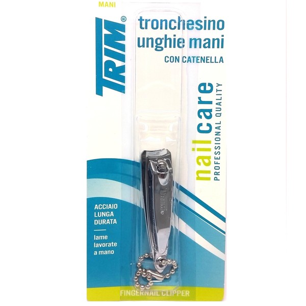 Trim Nail Clippers with Nail File and Chain – Chrome Finish