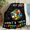 Ottoy Funny Speed Cubing Throw Blanket for Couch Lightweight Plush