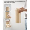 WAOHANAZ Bamboo Toilet Paper Storage Basket with Lid & Handle