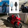 Motorcycle Bar End Mirrors Black CNC Bar End Mirrors for