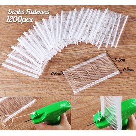 Label Gun Price Label Gun with 1200 Paddle Thread (White, 5 cm) + 5 Replacement Needles for Bazaar, Clothes, Socks, Hats, Trade