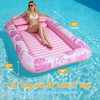 Inflatable Backyard Tanning Pool Lounger Float with Built-in Drainage, 72"×48"