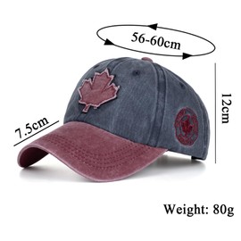 Winzik Canada Hat, 2-Pack Maple Leafs Caps, Canadian Souvenirs, Adjustable Golf Baseball Caps for Men Women (Adult, Canada Hat 2pk-5)