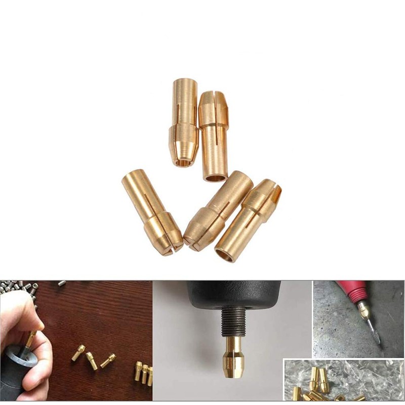20 Pcs Brass Drill Chuck Precision 0.5-3.2mm Brass Collet Drill