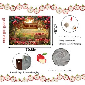Alltten 70.8''x47.2'' Apple Orchard Backdrop Apple Backdrop F332