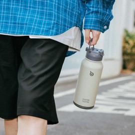 BOTTLE BOTTLE Water Bottle, 33.5 fl oz (850 ml), Bottom Storage, 2-Way Lid, Includes Straw, Direct Drinking, Vacuum Insulated, For Sports Drinks, Cold Water Bottle, For Children, Dishwasher Safe,