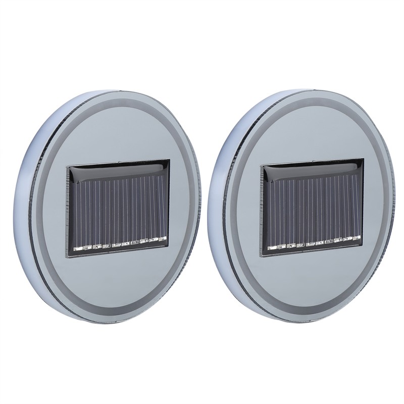 2pcs Solar LED Cup Pad Holder RGB 7 Colors Lights