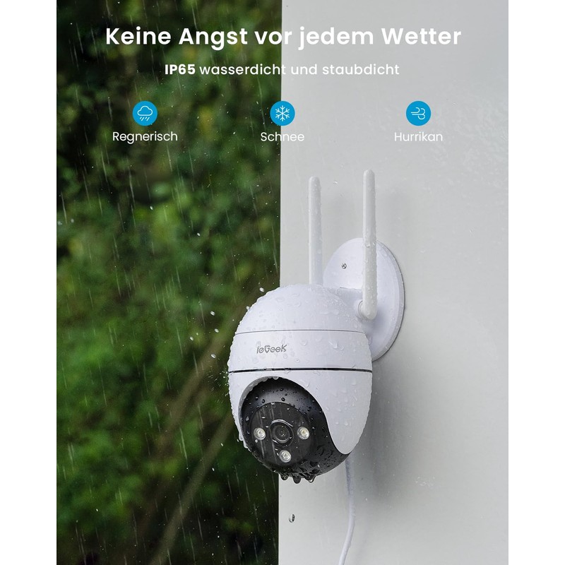 ieGeek 2K Outdoor WiFi Surveillance Camera, PTZ Outdoor IP Camera