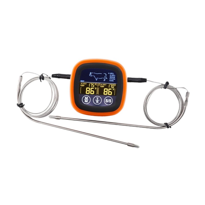 F Fityle BBQ Digital Meat Timer Thermometer Double Channel Barbecue