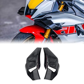 Fixed Spoilers for Yamaha R7 2021 2022 2023, Motorcycle Fairing for R7, Durable ABS Plastic Easy Installation of Yamaha R7 Winglet (Bright Black)