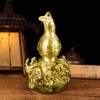 BRASSTAR Golden Brass Bagua Gourd Wu Lou Statue 7.5”(H) Feng