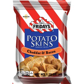 TGI Fridays Cheddar and Bacon Potato Skins - 1.75 oz. bag, 55 per case