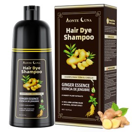 Black Hair Dye Shampoo, Black Hair Dye Shampoo 3-in-1 for Grey Hair, Instant Hair Colour Shampoo for Men and Women, Hair Colour Shampoo, Anti Grey Effect, 500 ml (Chestnut Brown)