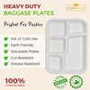 Chef Royale 10x Disposable Bagasse Sugarcane Plates, 5CP Large White