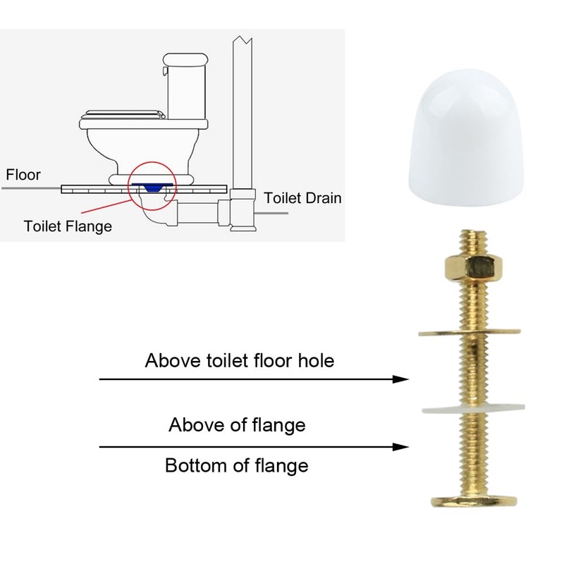 Toilet Flange Bolts, Universal Toilet Bowl to Floor Bolts and