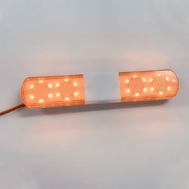 RC Car Police Flash Light, Simulation Design 4 Modes RC LED Police Light Alarming Light for 1/8 1/10 RC Cars, RC Model LED Police Night Light Bar Flash Lamp (Yellow)