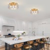 peskoe 17.3" Modern Gold Semi Flush Mount Ceiling Light Fixture