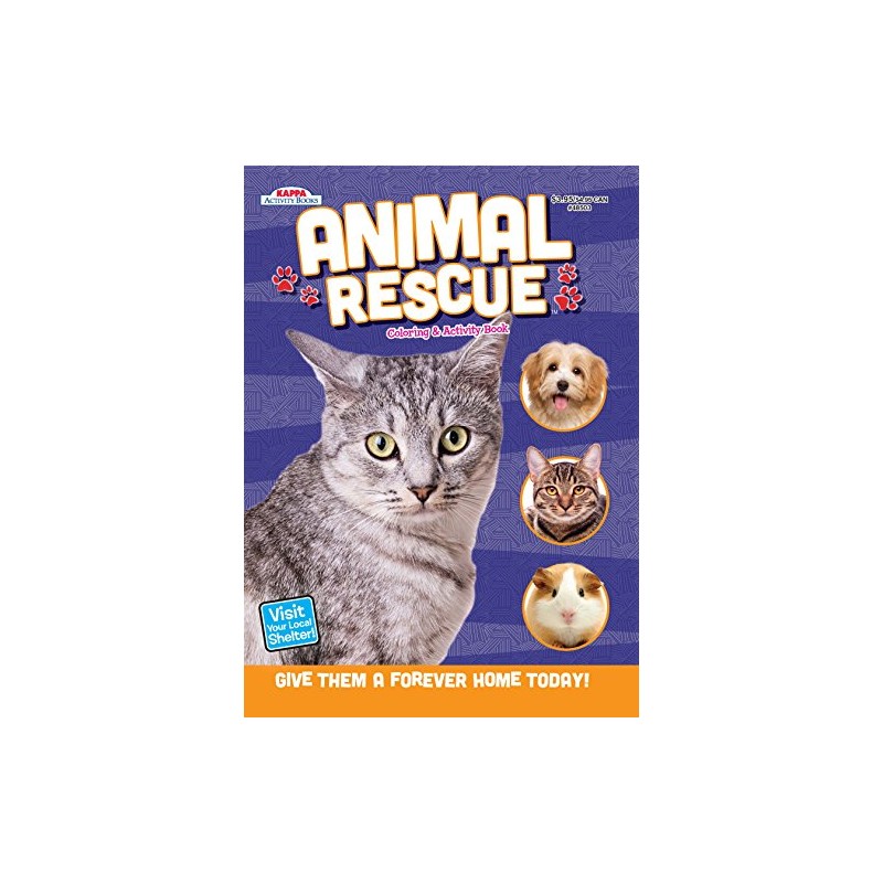 Animal Rescue Coloring & Activity Book - Gray Kitty