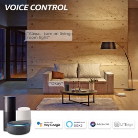 TORCHSTAR Smart WiFi LED A19 Bulb, RGBCW Color Changing, Compatible with Alexa & Google Home & Echo Assistant, 10%-100% Dimmable with App, No Hub Required, E26 Base, Pack of 4