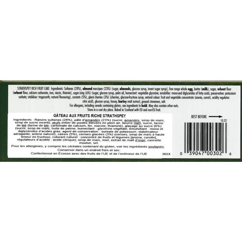 Walker's Shortbread Strathspey Rich Holiday Fruit Cake, Luxury Holiday Treat,