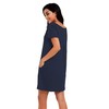Alaster Women's 2023 Casual Loose Summer Dress Navy Blue Petite