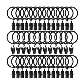 Timotech Set de 40 Pinzas para Cortinas Resistentes, Anillos con Pinzas para Cortinas, Anillos con Clip Ajustables, Diámetro Interior de 1.26 Pulgadas, Aptos para Barras de Cortina de hasta 1 Pulgada