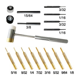 HimaPro Punch Set with Brass, Steel, Plastic Punches and a Punch Set Hammer with 4 Detachable Heads for Gunsmithing Maintenance