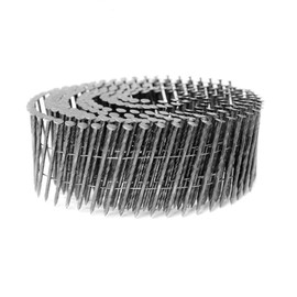 meite CNFS2550S 15 Degree 2''x 0.099'' Wire Coil Screw Shank Industrial Coil Siding Nails 2400 PCS/PACK