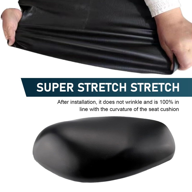 lekiliky Motorcycle Seat Cover, Soft Smooth Elastic DIY Leather Cover,