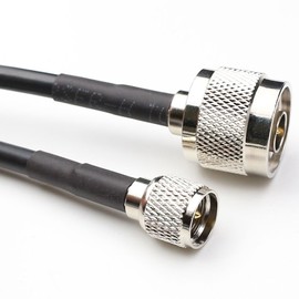 ANHAN N Male to Mini UHF Male Coaxial Cable Mini UHF Coax Cable N Type Coaxial Cable CB Antenna Radio Extension Jumper 3.28 Ft/1M 1Pack