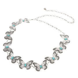 Healeved Metal Butterfly Pendant Waist Chain Retro Belly Chain Jewelry for Women for Parties Weddings Everyday Wear Durable Material
