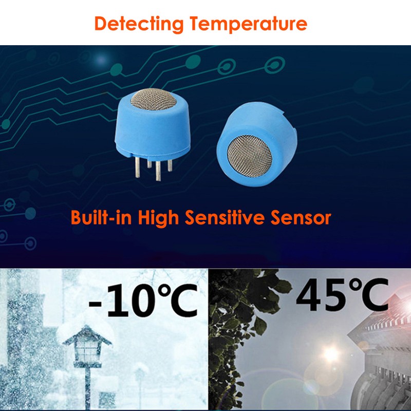 Portable Natural Gas Leak Detector with LCD Display High Accuracy