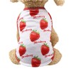RIOSTUDIO Dog Clothes, For Spring/Summer, Mesh, Fruit Pattern Sleeveless, Strawberry