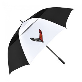 SR1 Performance C8 Corvette Golf Umbrella - Next Generation 64" Travel Umbrella - Black/White for 2020-2024 Corvettes