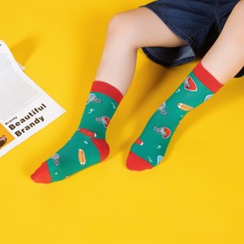 BISOUSOX Kids Soccer Socks Crazy Silly Funny Socks, Boys Baseball Soccer Gifts Socks Birthday Gift for 6 8 Year Old Boy Girl