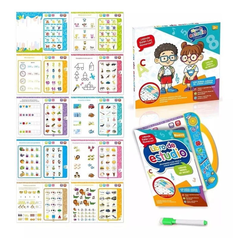 Mamita y bebé Computadora De Juguete Para Niños Didacticos Español/inglés