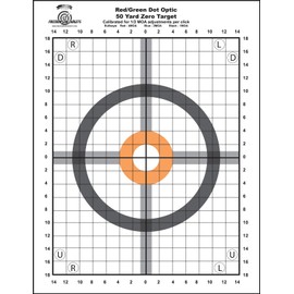 Freedom Gun Targets 17x22 Fluorescent Orange Paper Sighting Target for Handgun-Rifle Sighting, Red-Green Dot Optics, Regular Optics, Gun Ranges, Pistols, 50 Pack (50)