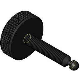 1 1/4 dia., 1/2-13 thds., 2 15/16 Lg. Body Only Swivel Clamp System w/Knurl Head (1 Each)