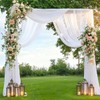 Loopiske 2 Panel White Wedding Arch Draping Fabric 29" x